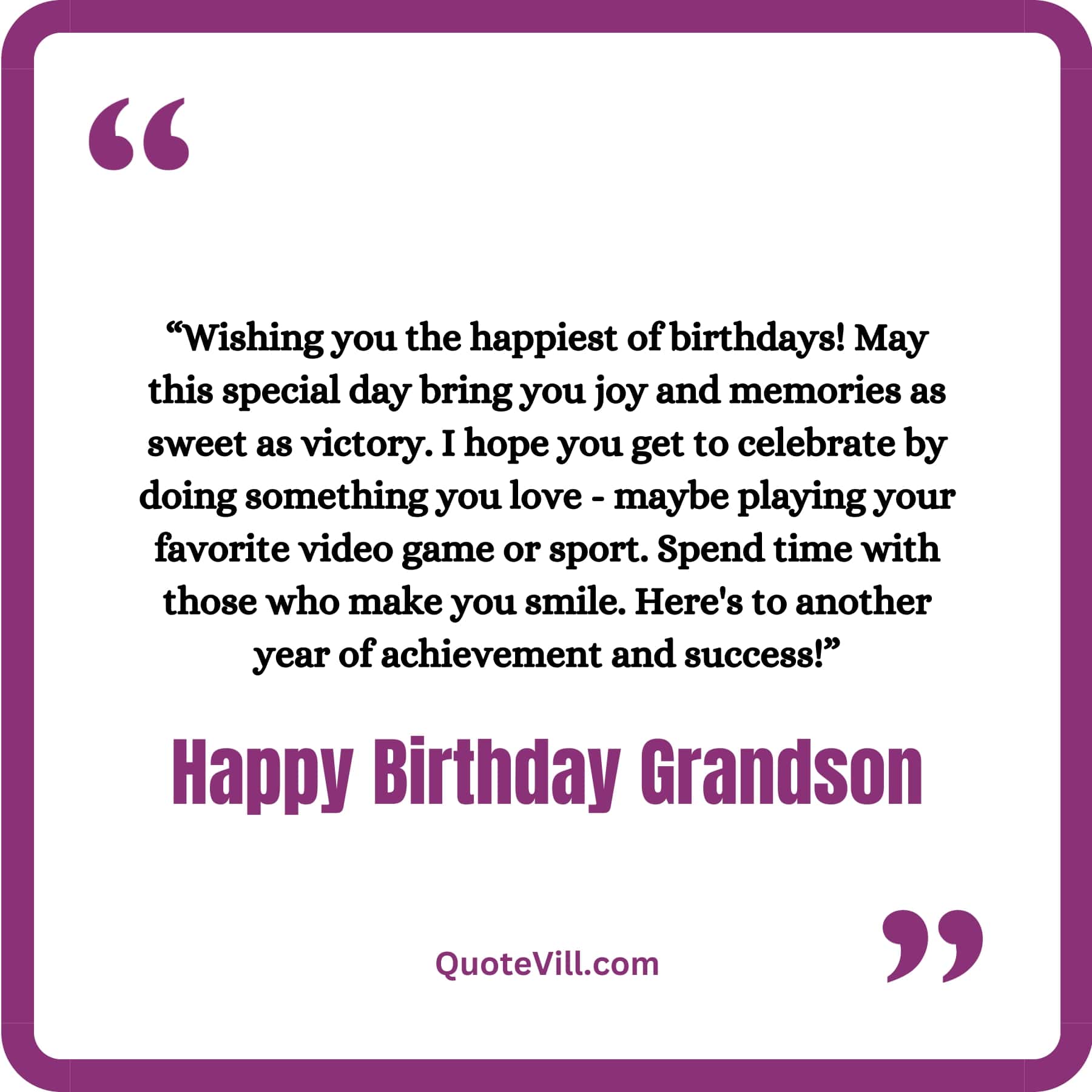 Touching Happy Birthday Wishes For Grandson