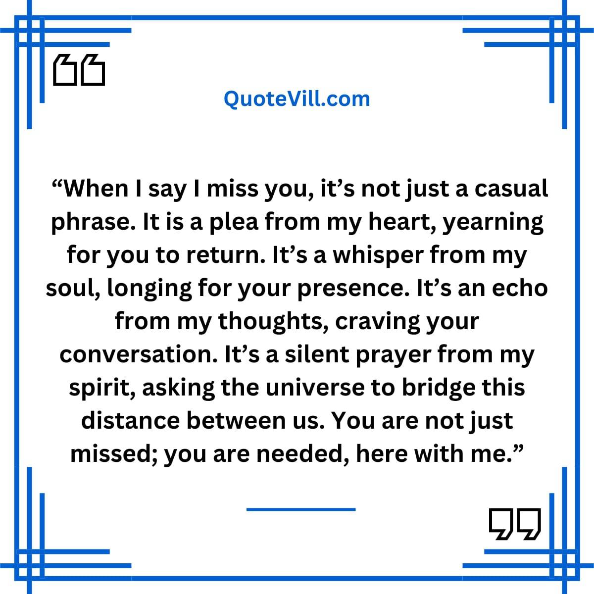 I Miss You Quotes