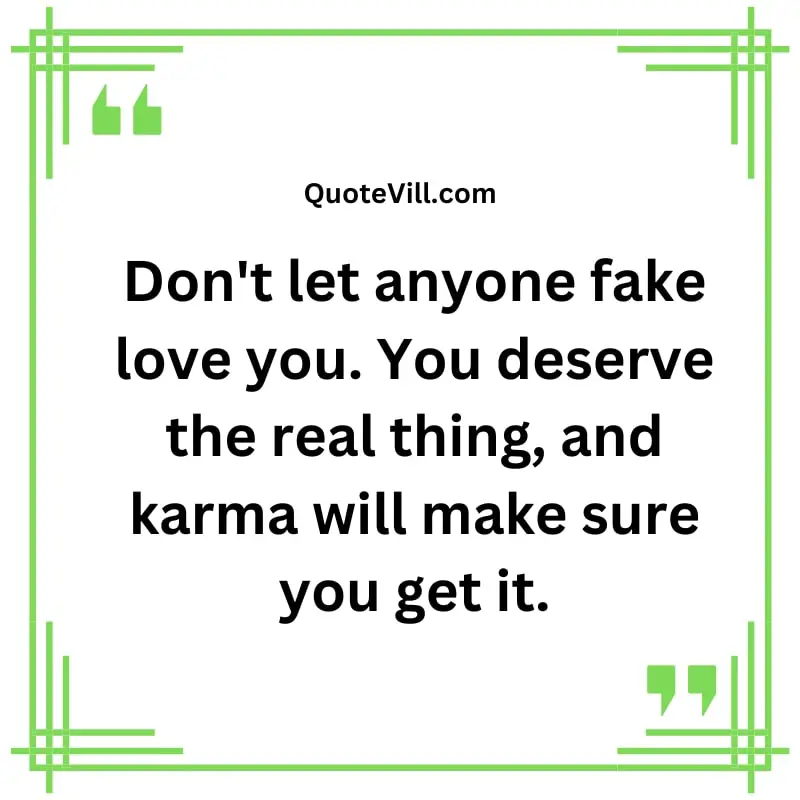 Karma Quotes on Fake Love
