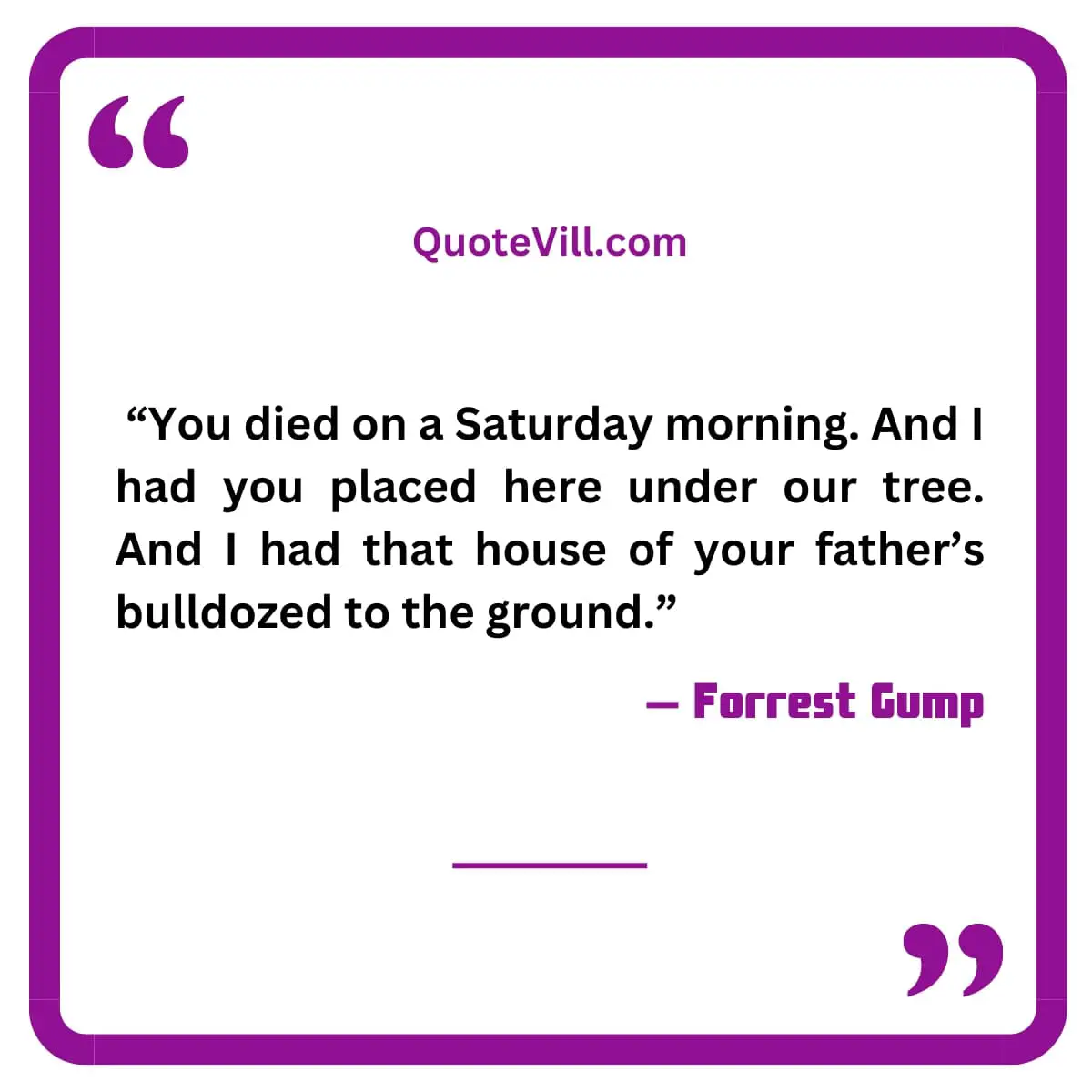 Saddest Quotes Of Forrest Gump