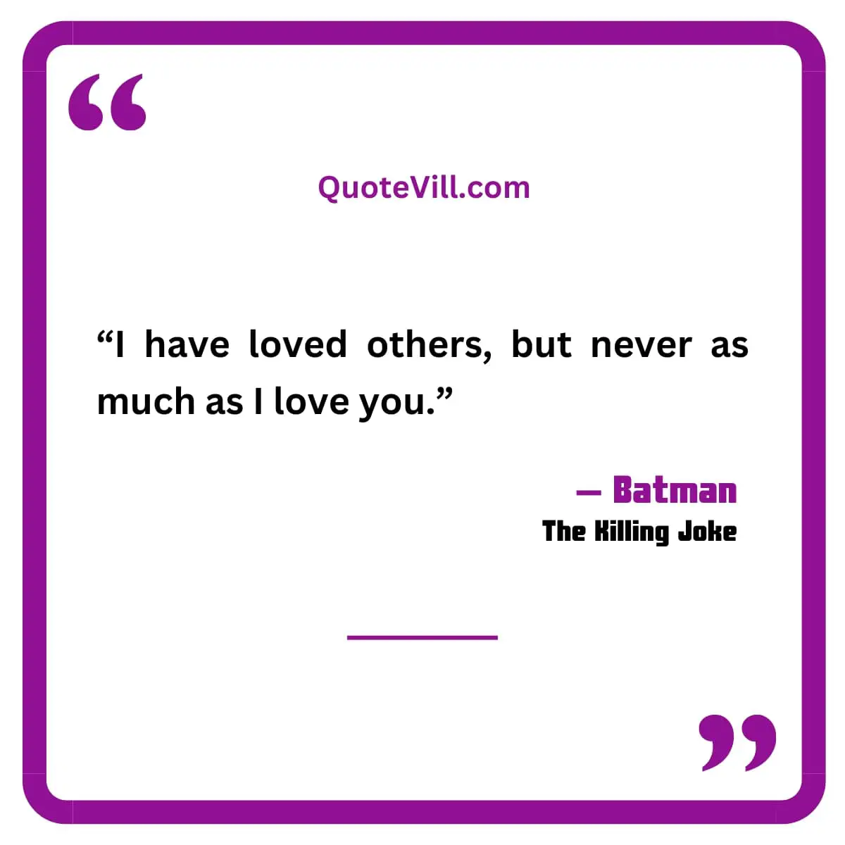 Batman Quotes on Love