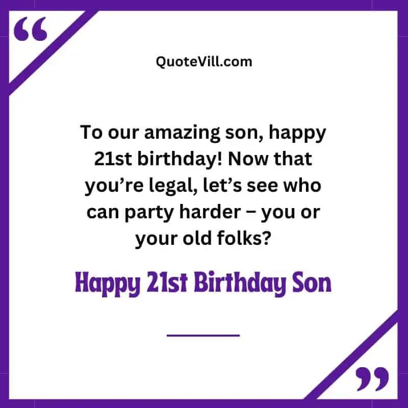 Best Happy 21st Birthday Wishes For Son
