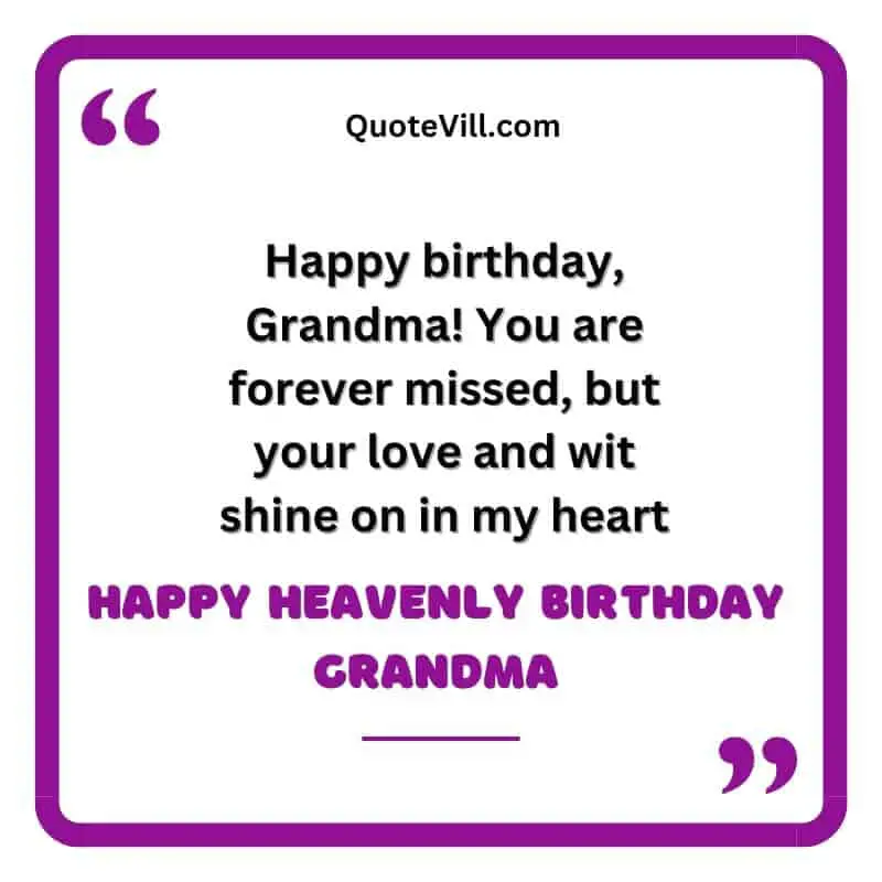 Happy Heavenly Birthday Grandma From Grand Daughter