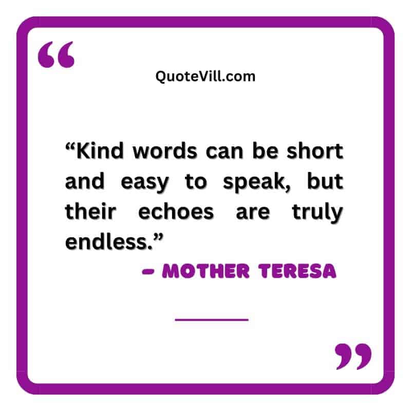 Mother Teresa Quotes On Kindness