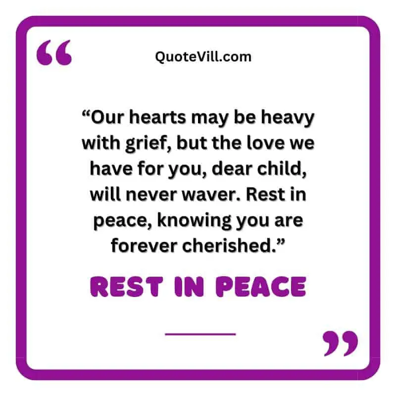 Rest in Peace Quotes for a Child Who Was Taken Too Soon