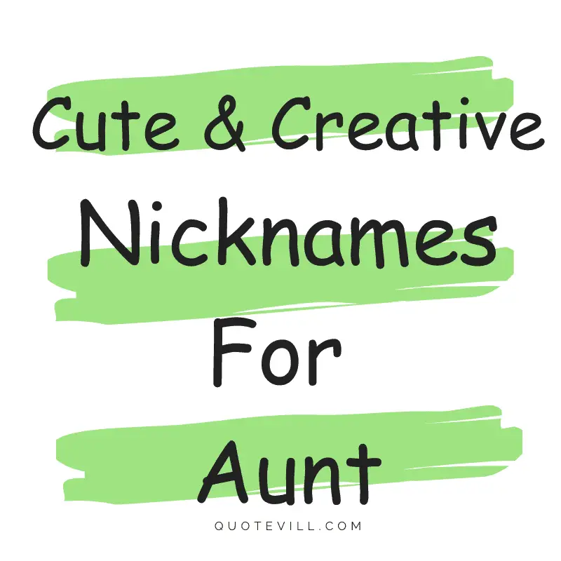 Nicknames for Aunt
