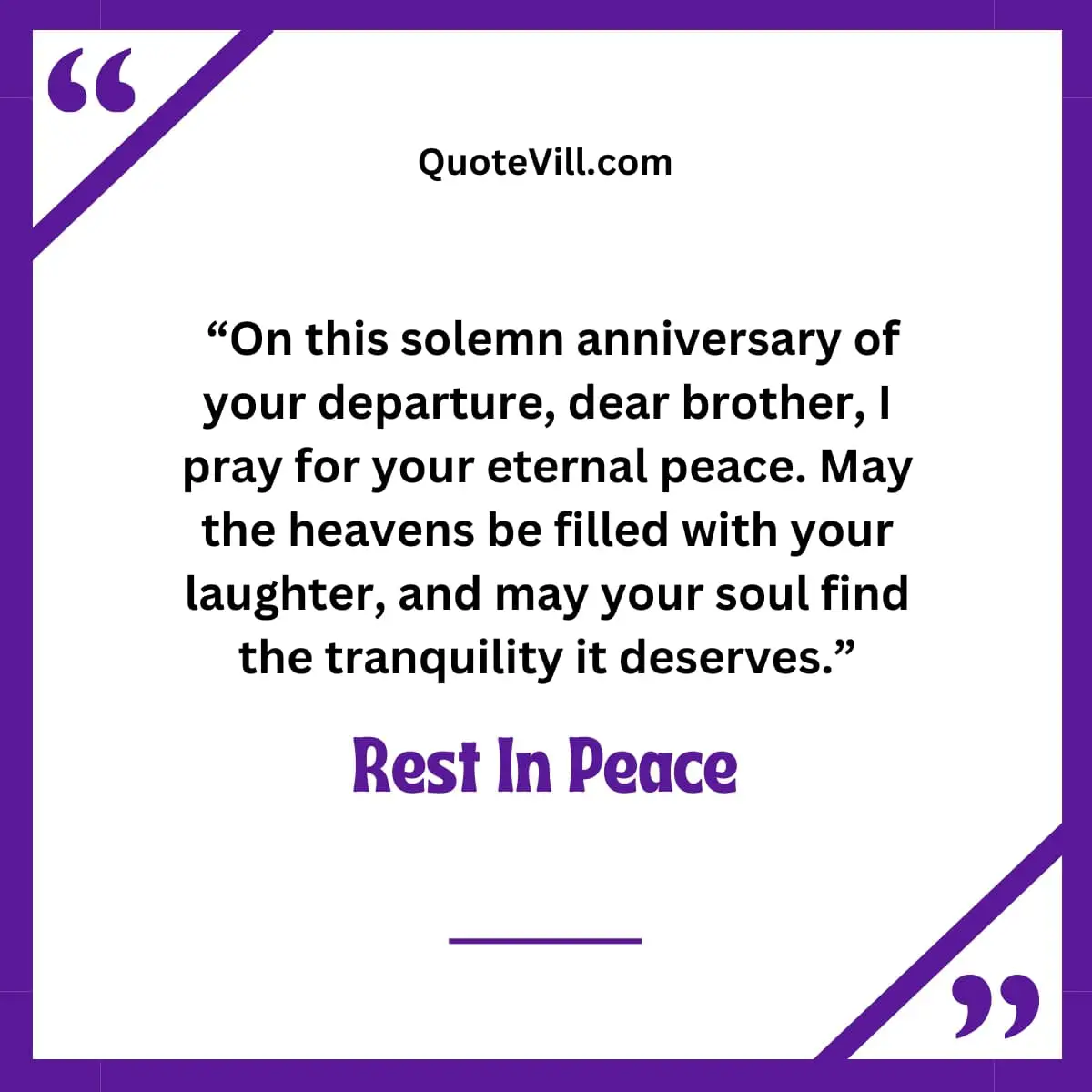Death Anniversary Prayer Quotes For Brother