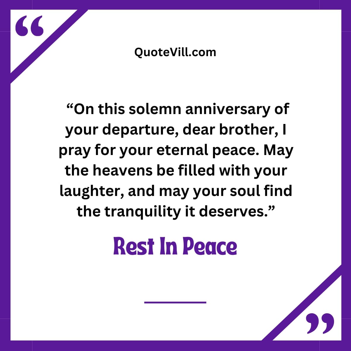 Death Anniversary Prayer Quotes For Brother