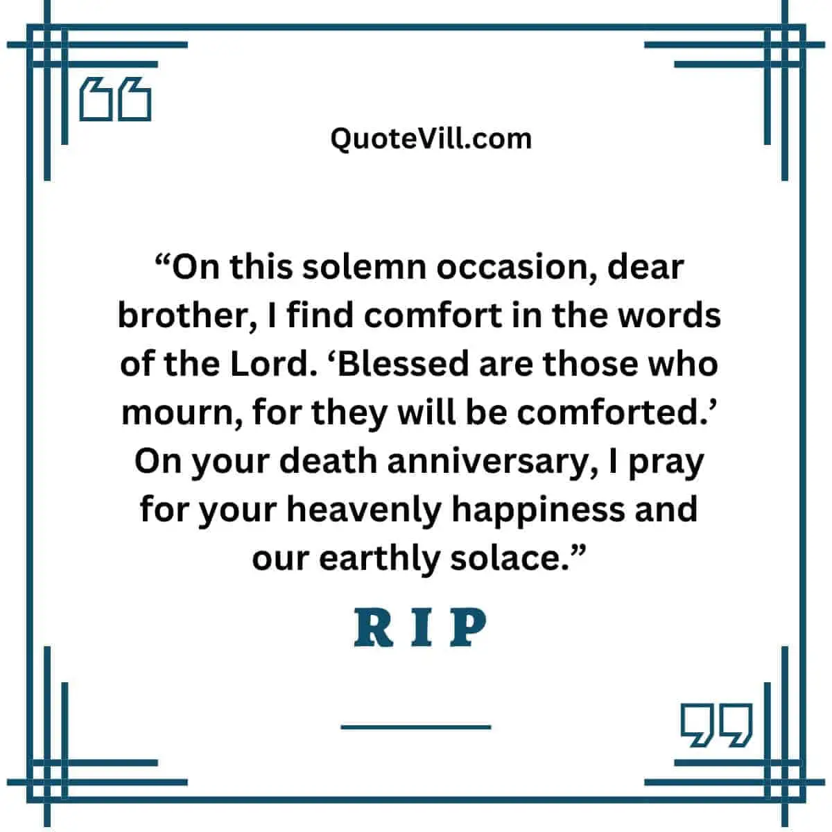 Death Anniversary Prayer Quotes For Brother