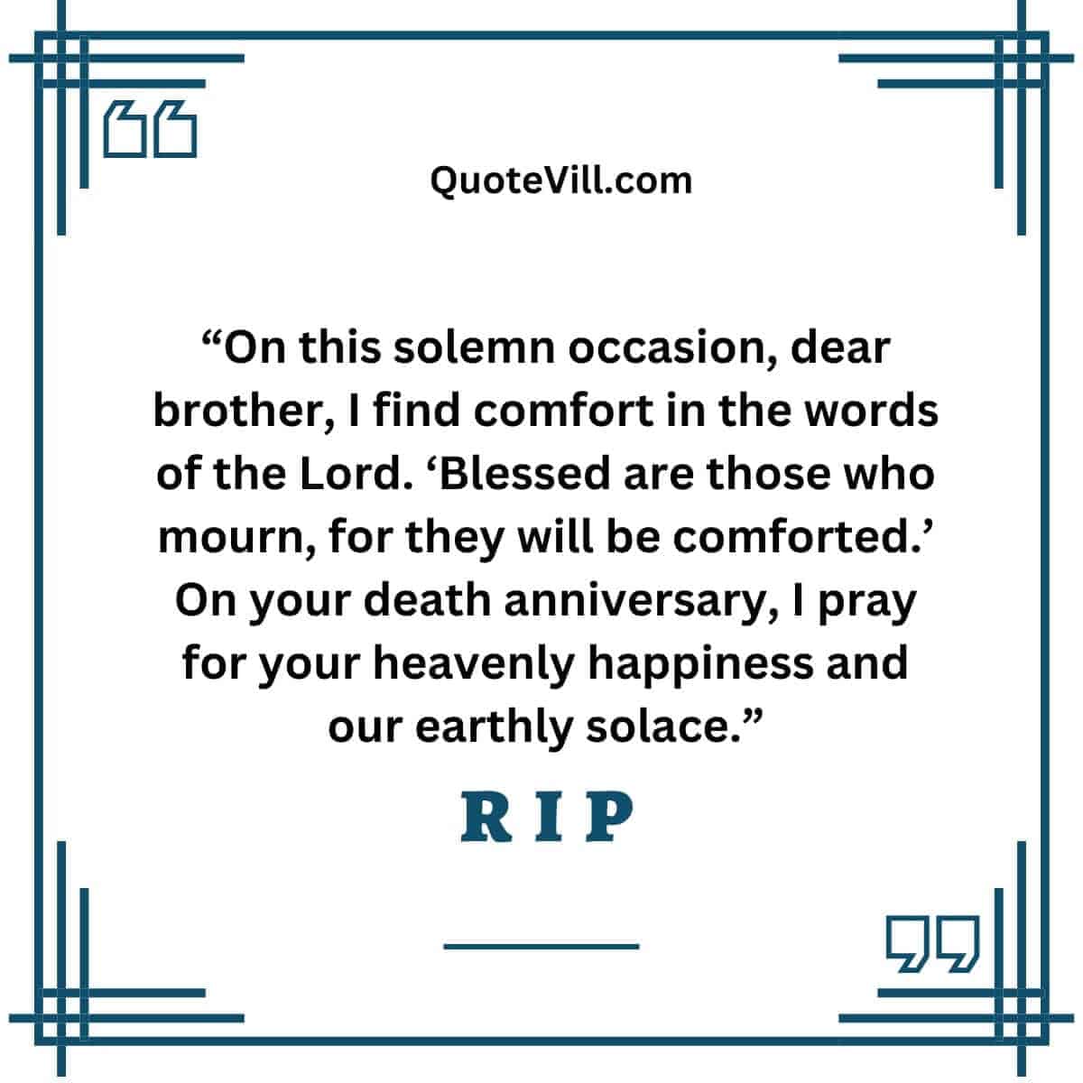 Death Anniversary Prayer Quotes For Brother