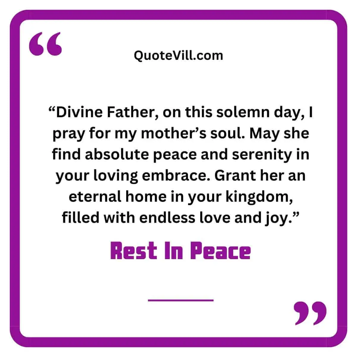 Death Anniversary Prayer Quotes For Mother 