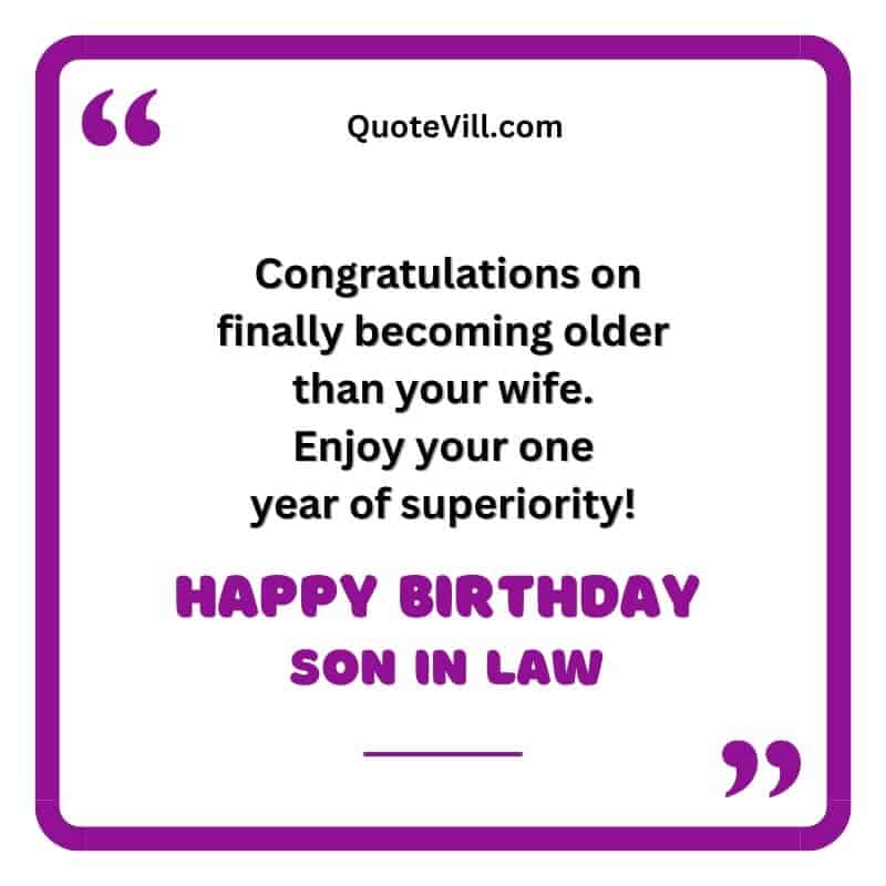 Funny Birthday Wishes For Son-In-Law