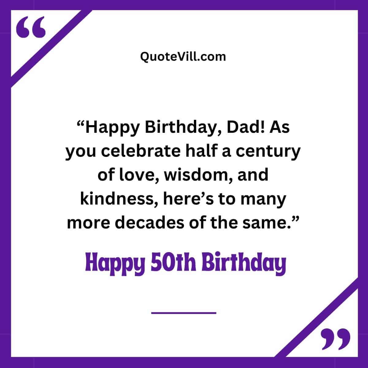 Happy 50th Birthday Wishes For Dad