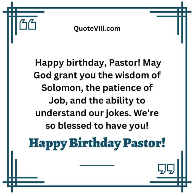 Happy Birthday Wishes For Pastor Friend
