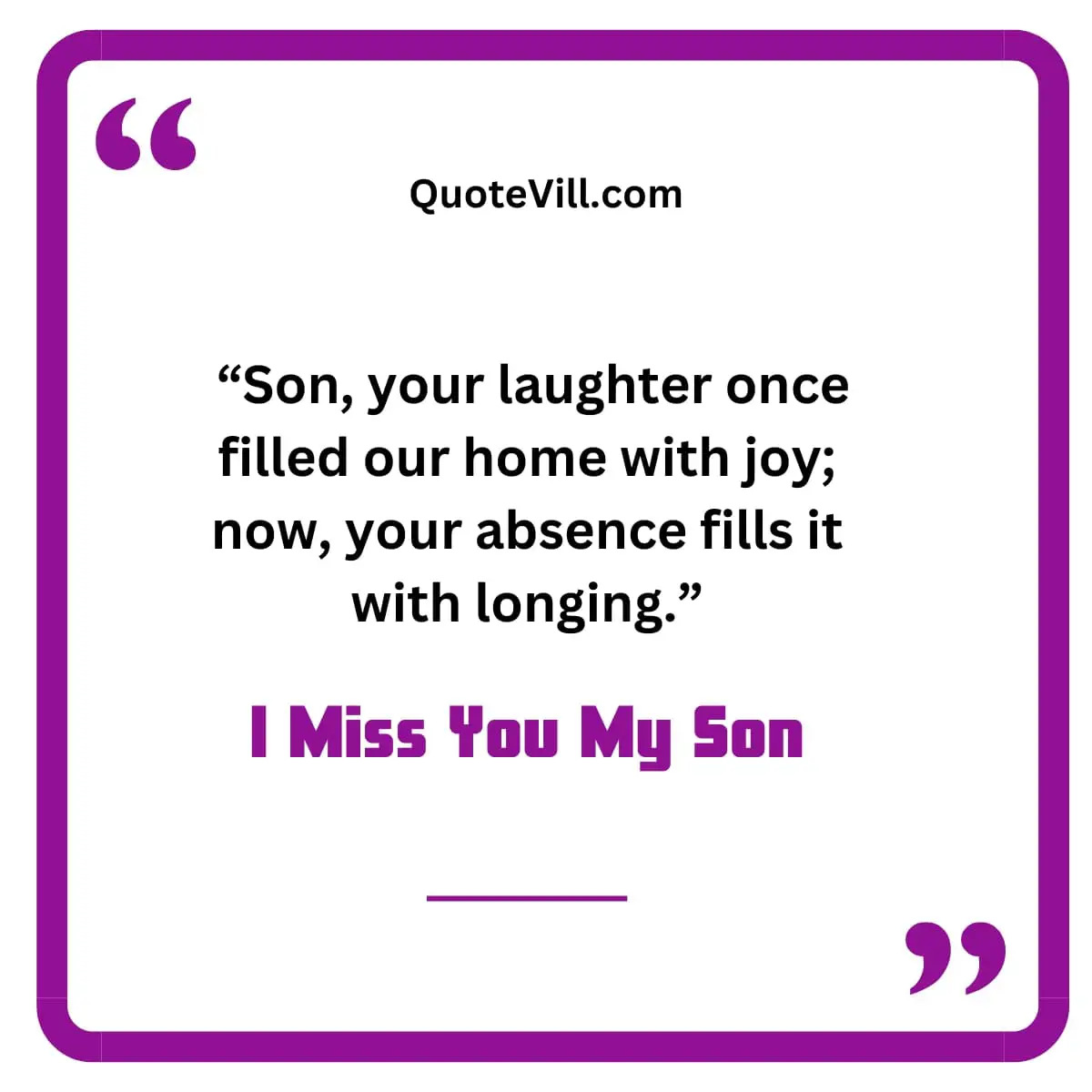 Miss You Son Quotes