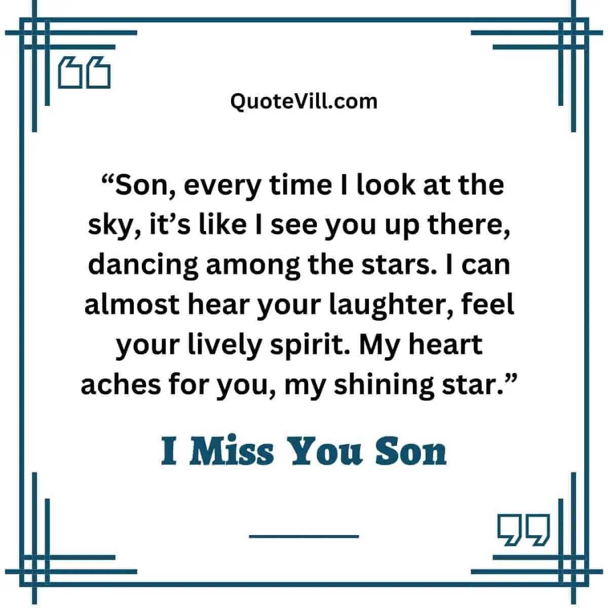 Miss You Son Quotes in Heaven