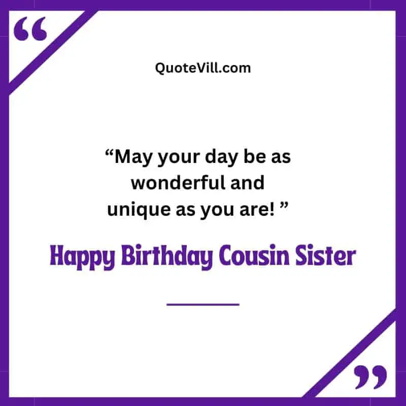 Short Birthday Wishes For Cousin Sister