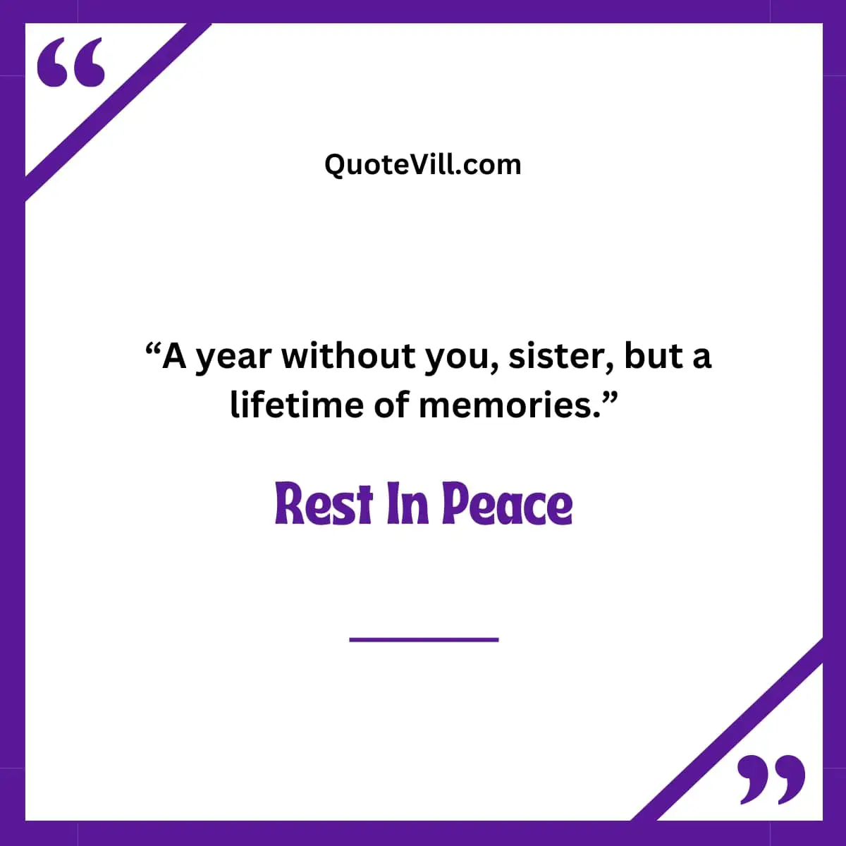 Short Death Anniversary Quotes For Sister