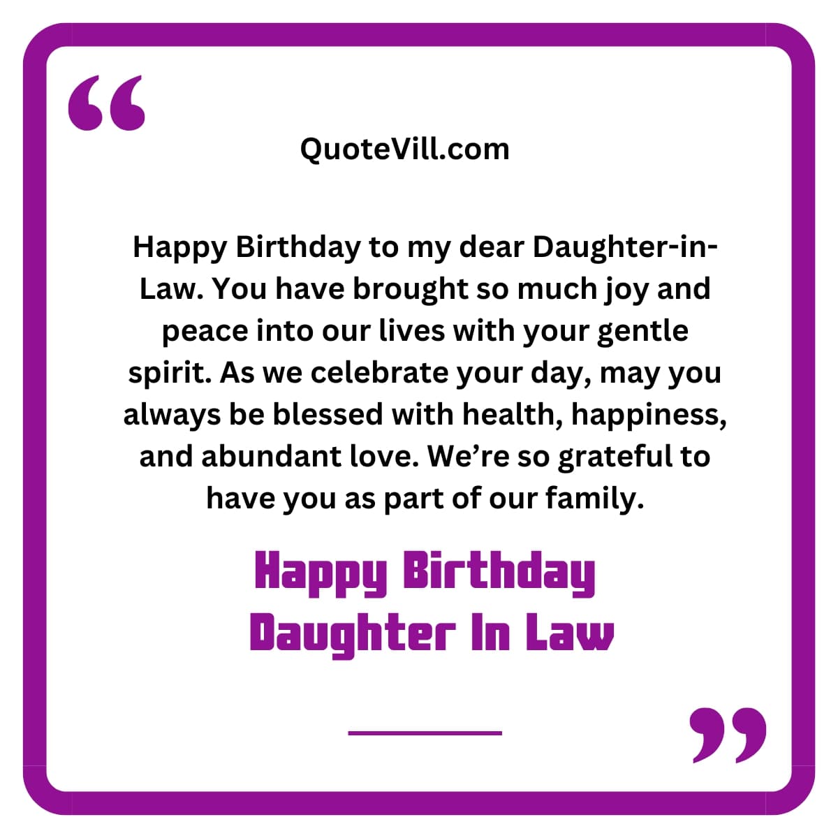 Birthday Greetings For Daughter In Law