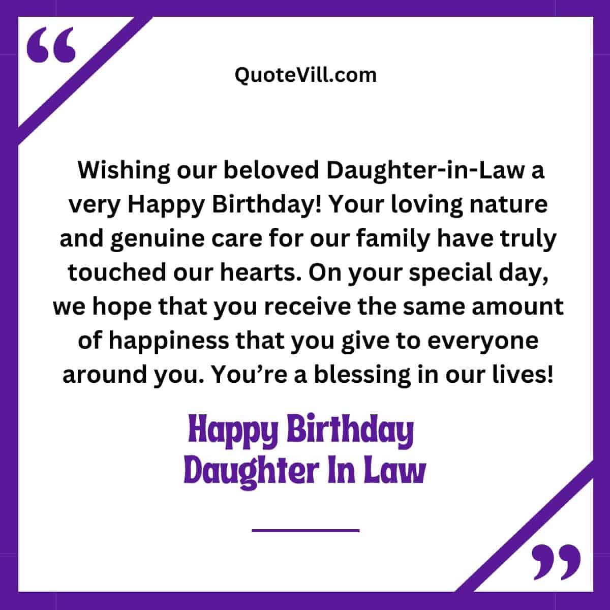 Birthday Greetings For Daughter In Law