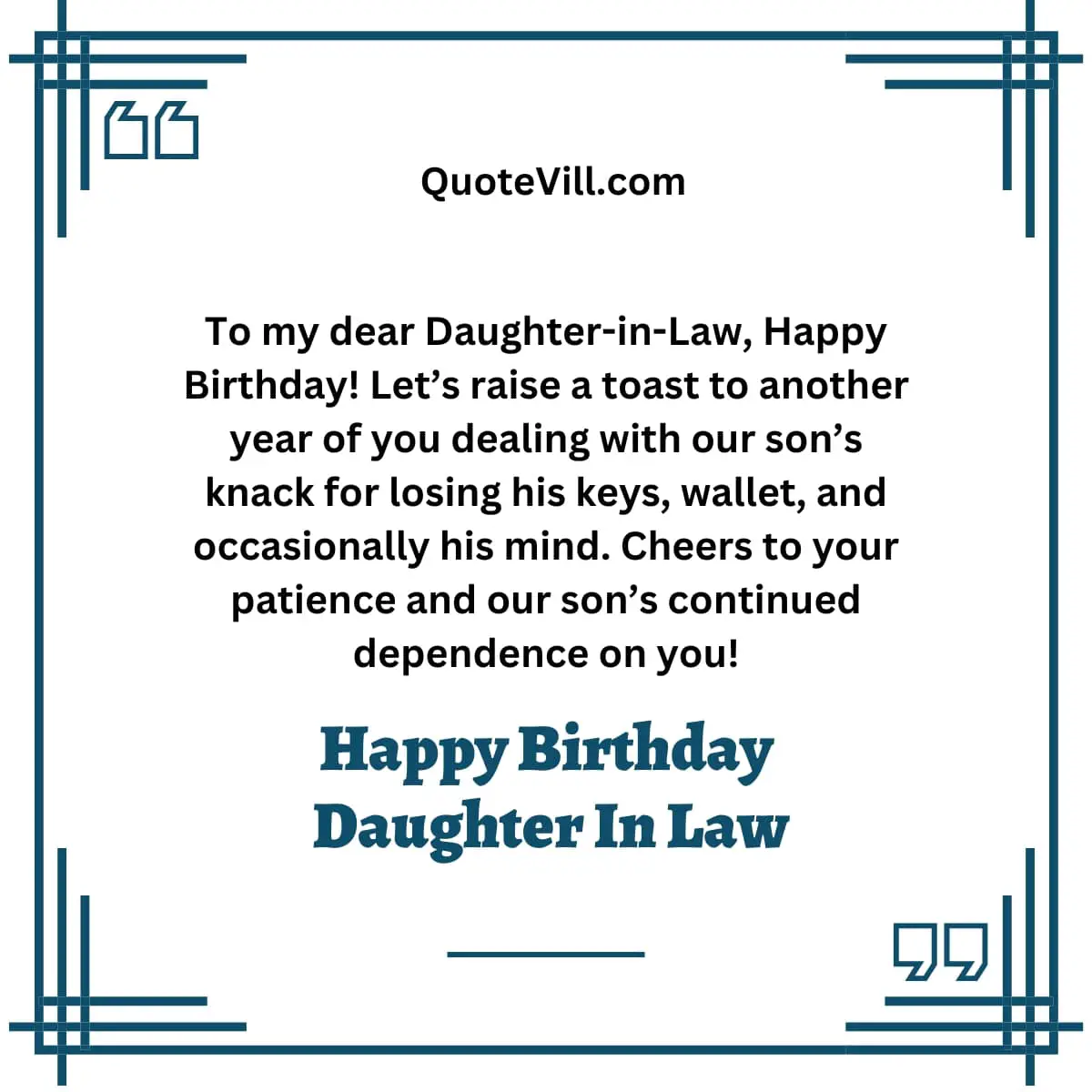 Funny Birthday Wishes For Daughter In Law