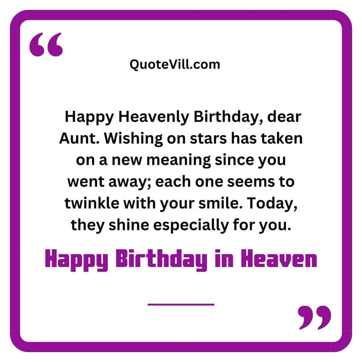 Happy Heavenly Birthday Aunt Quotes