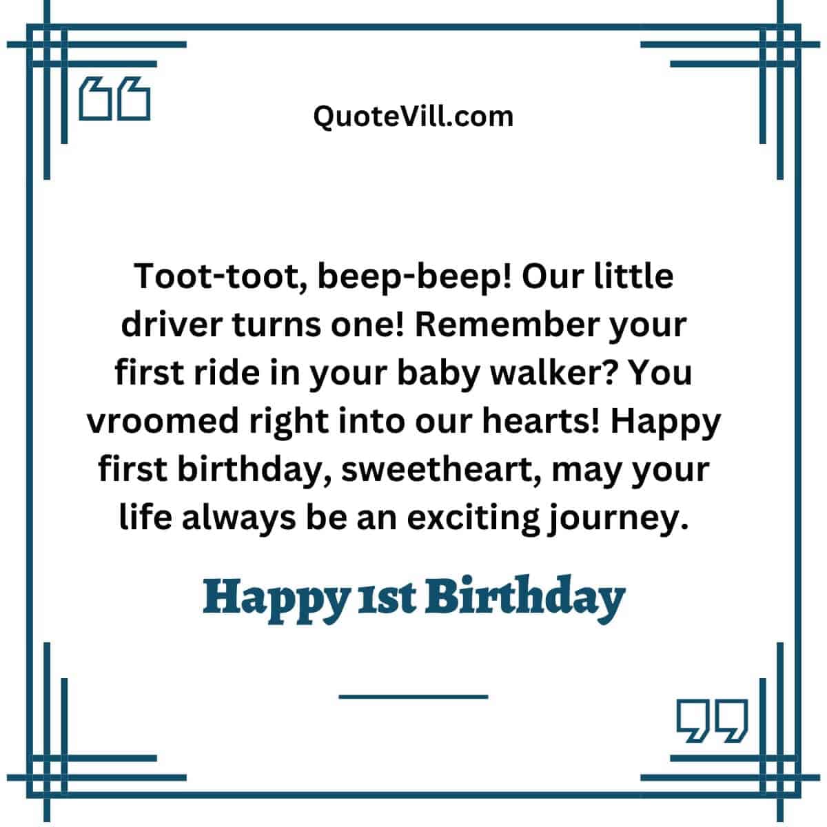 Heart Touching 1st Birthday Wishes For Baby Girl