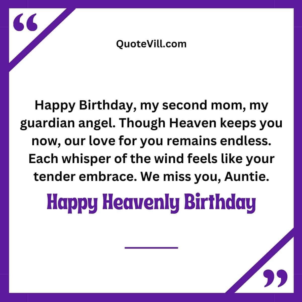 Heartfelt Happy Birthday Wishes For Aunt in Heaven