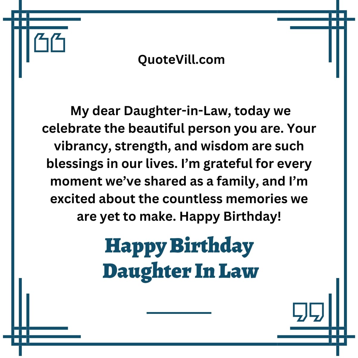 Heartwarming Birthday Wishes For Daughter In Law