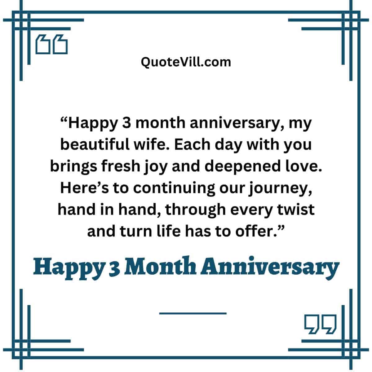 3 Months Anniversary Wishes For Wife