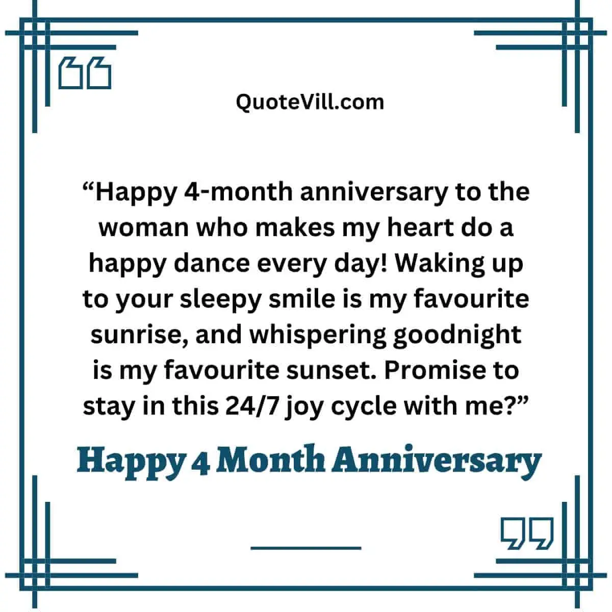 4 Month Anniversary Wishes For Girlfriend