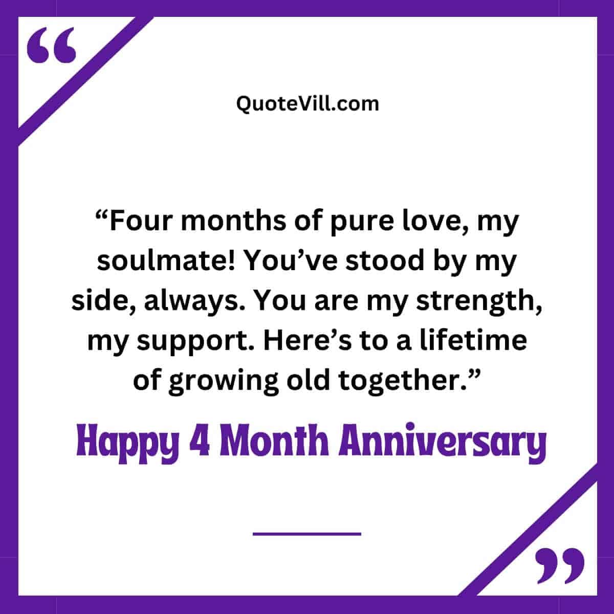 4 Month Anniversary Wishes For Wife