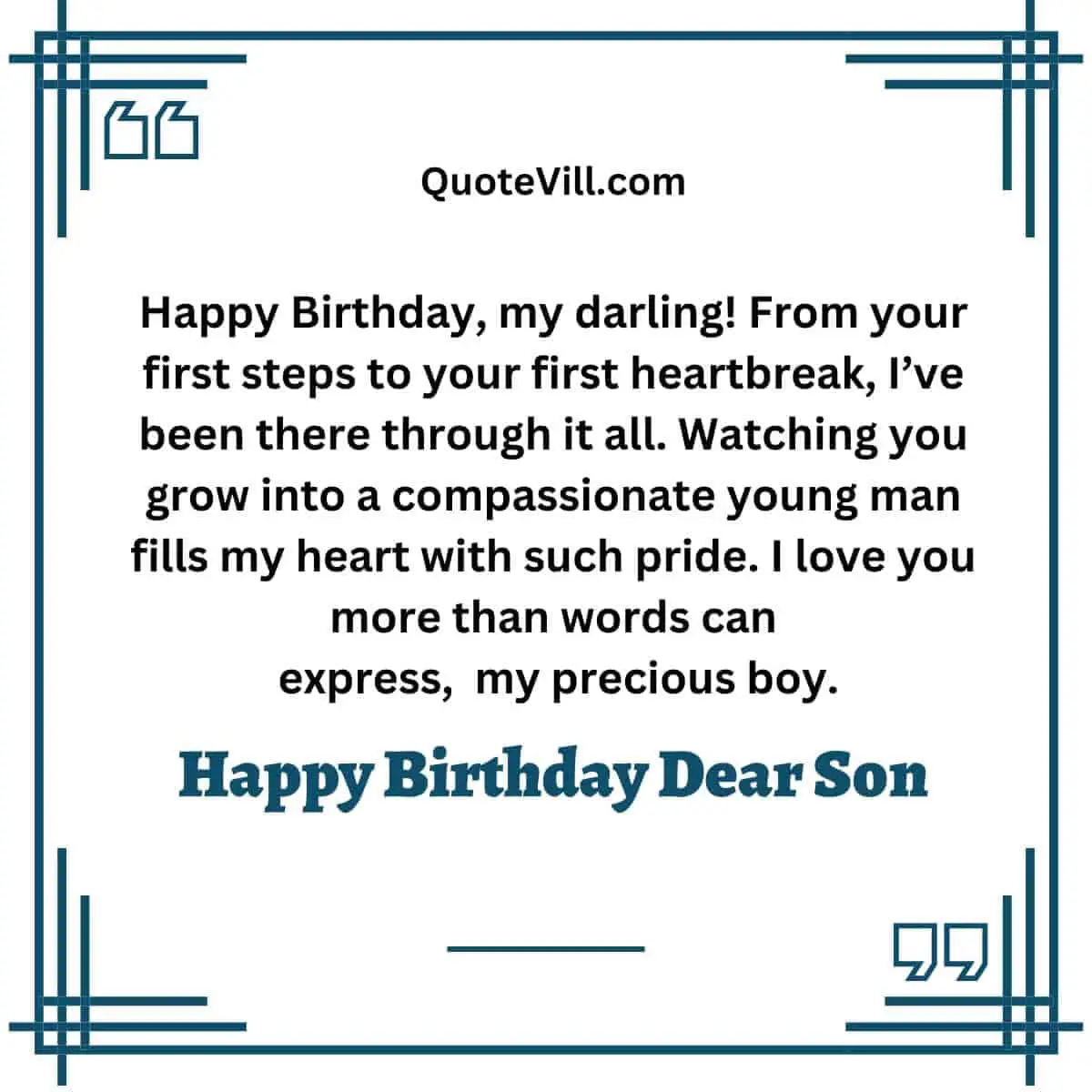 Emotional Birthday Wishes for Son from Mom