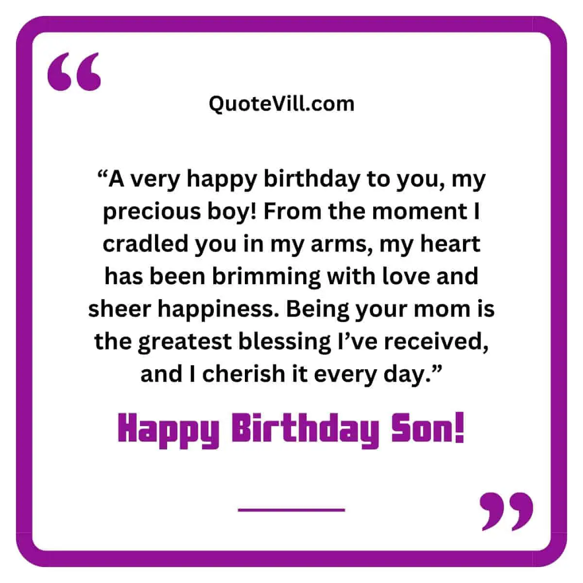 Emotional Birthday Wishes for Son from Mom