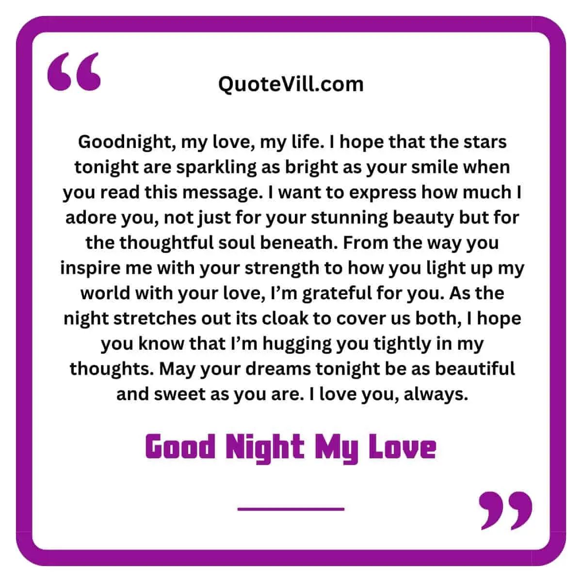 Romantic Long Goodnight Message For Her