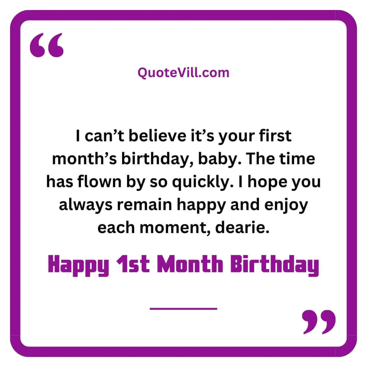 1-Month Birthday Wishes For Your Dear Children
