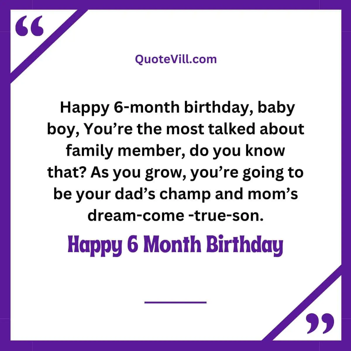 Birthday Messages For a 6-month-old