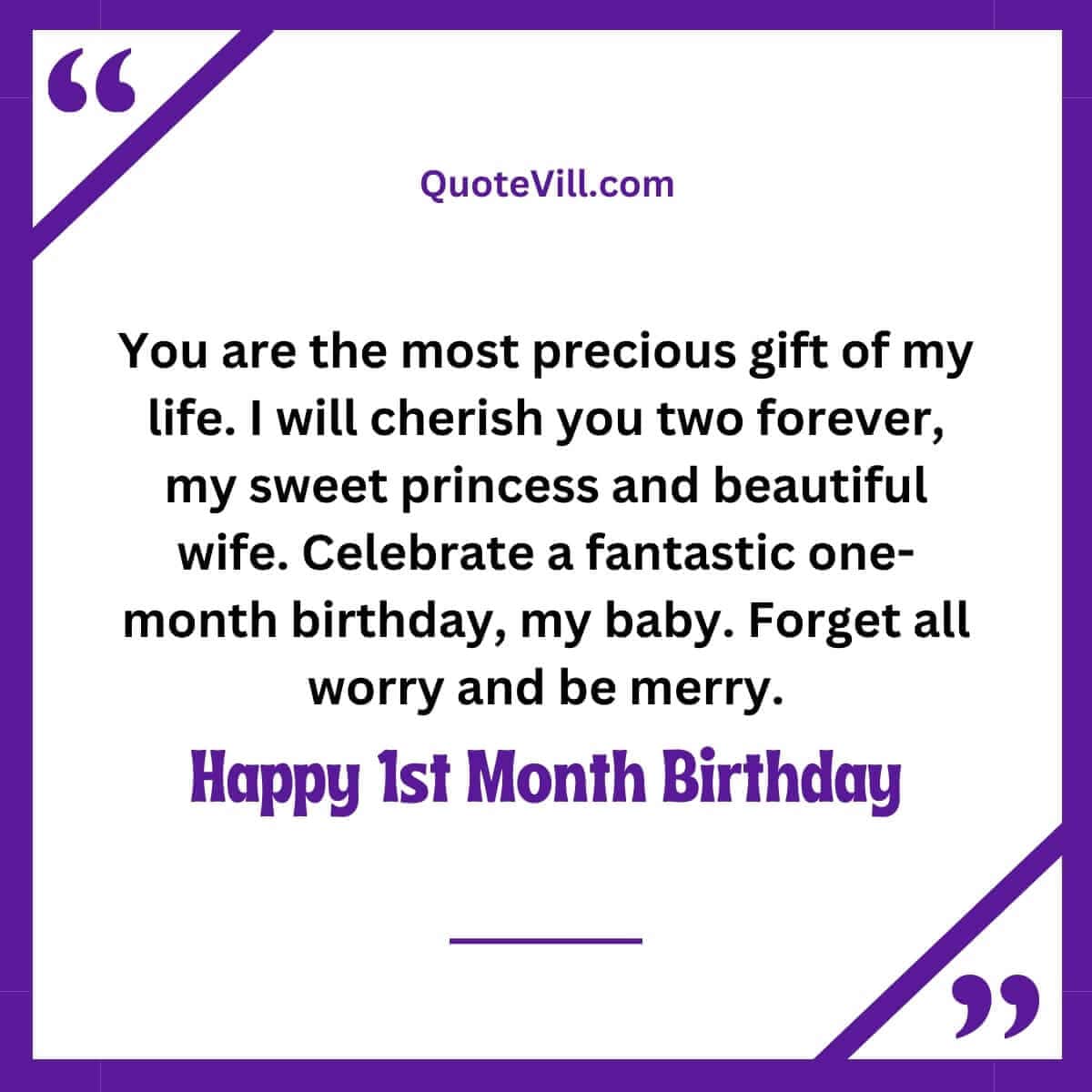 Birthday Wishes For One Month Old Baby Girl 