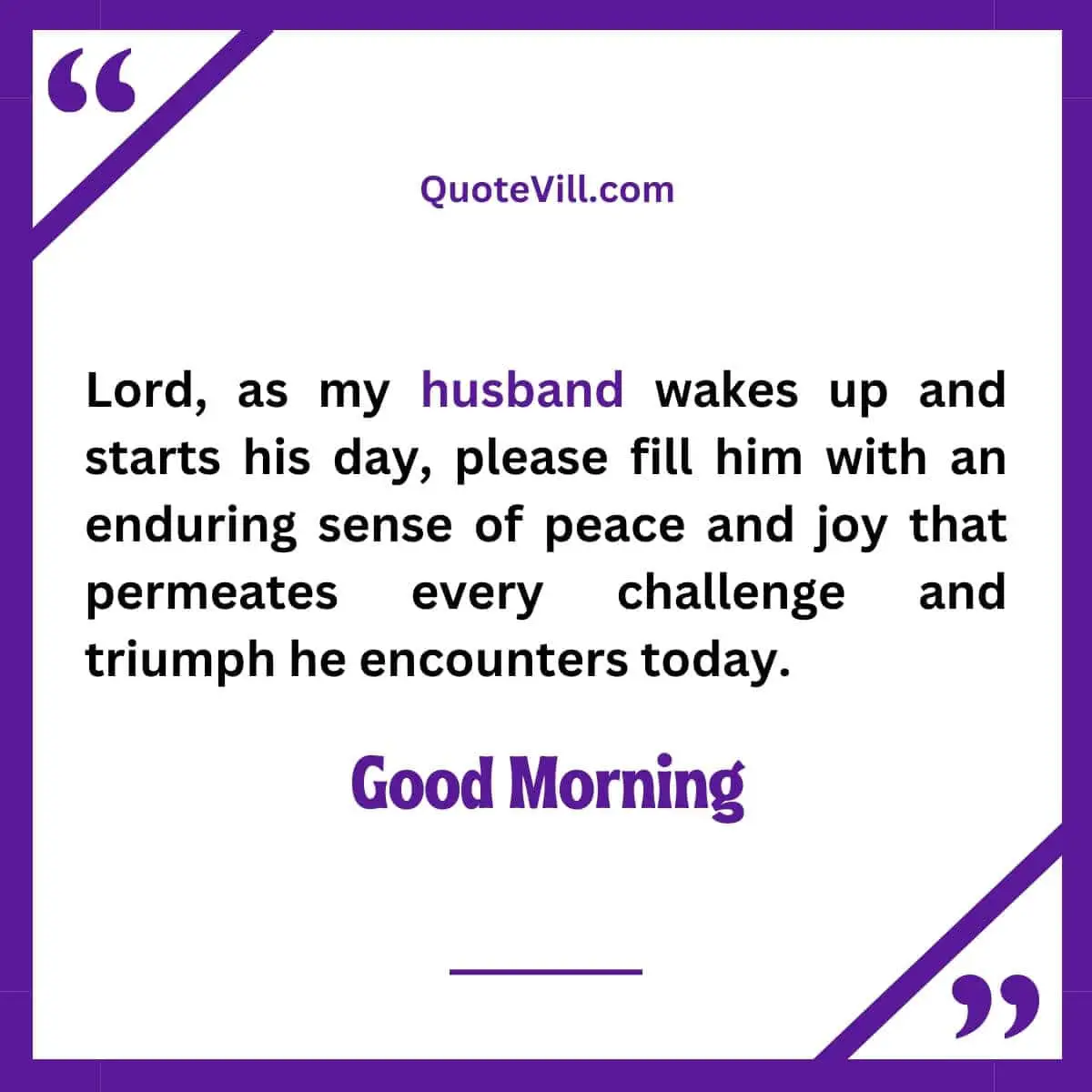 Morning Prayer To Bless Husband 