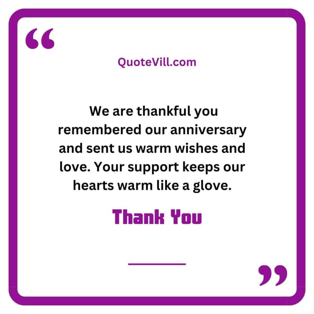 30 Heartfelt Thank You Messages for Anniversary Wishes