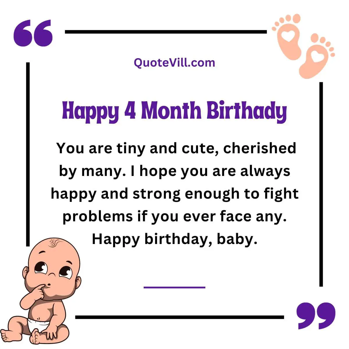 4 Month Birthday Quotes