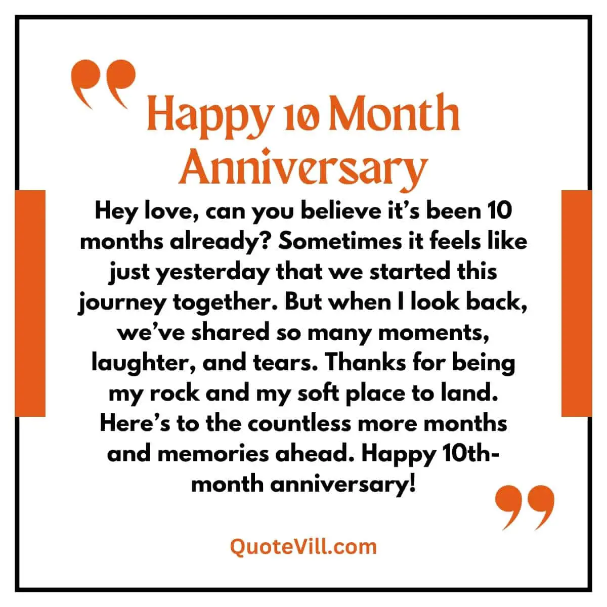 Deep & Thoughtful 10 Months Anniversary Message For Girlfriend