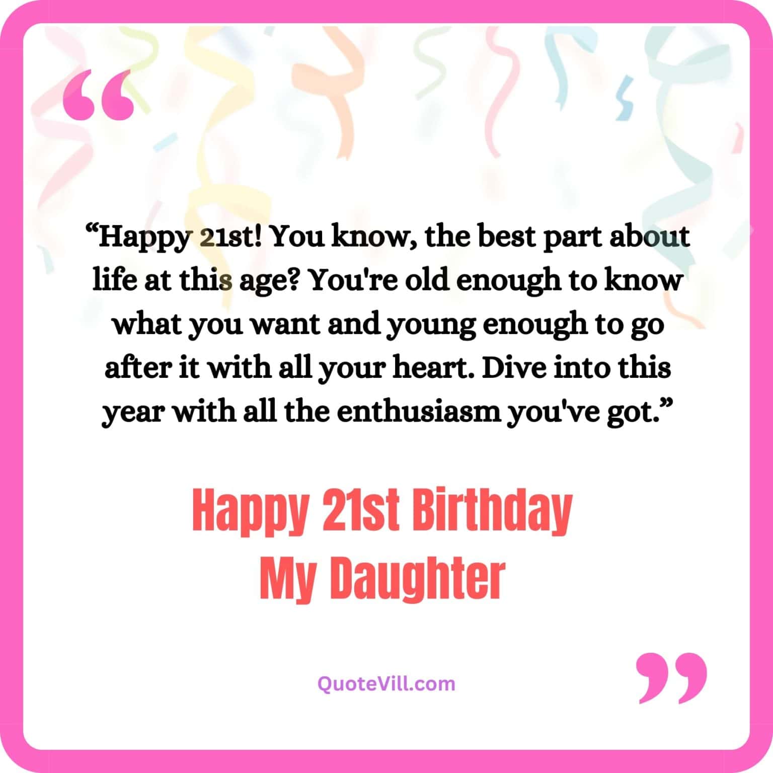 80 Sweet Happy 21st Birthday Wishes For Daughter — free download